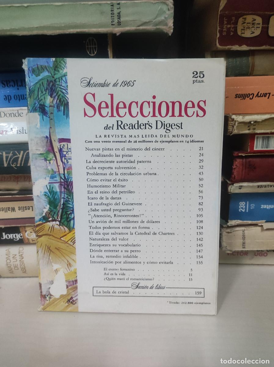 Libros: SELECCIONES DE READERS DIGEST SEPTIEMBRE DE 1965 - Foto 1