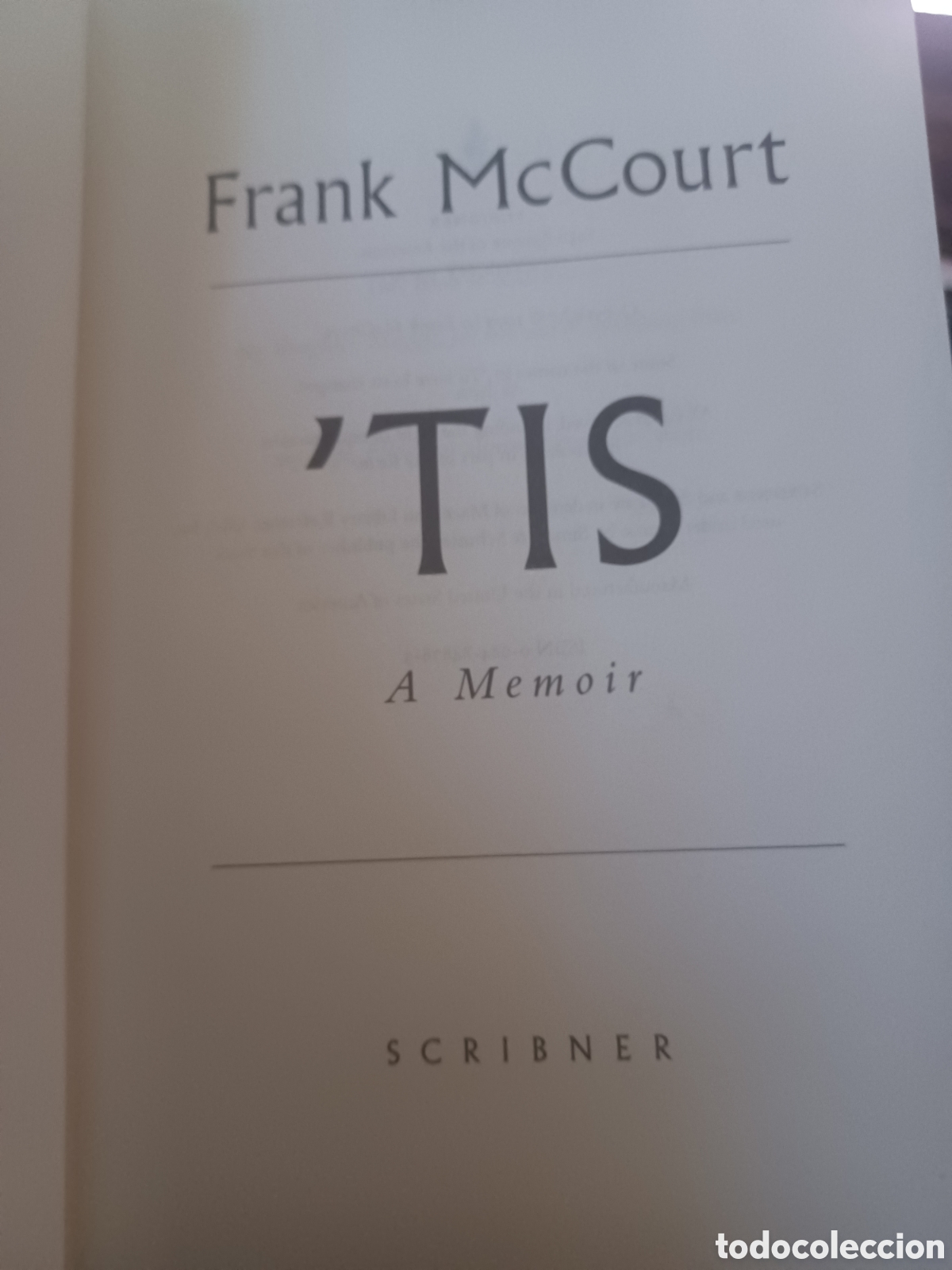 Libros: Barybook 153. Tis a memoir Scribner Frank McCourt - Foto 1