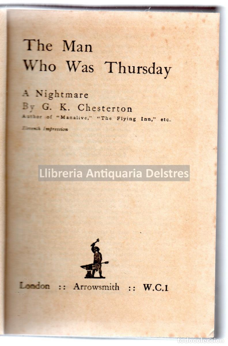 Libros: Chesterton, G.K. - The man who was thursday. - Foto 1