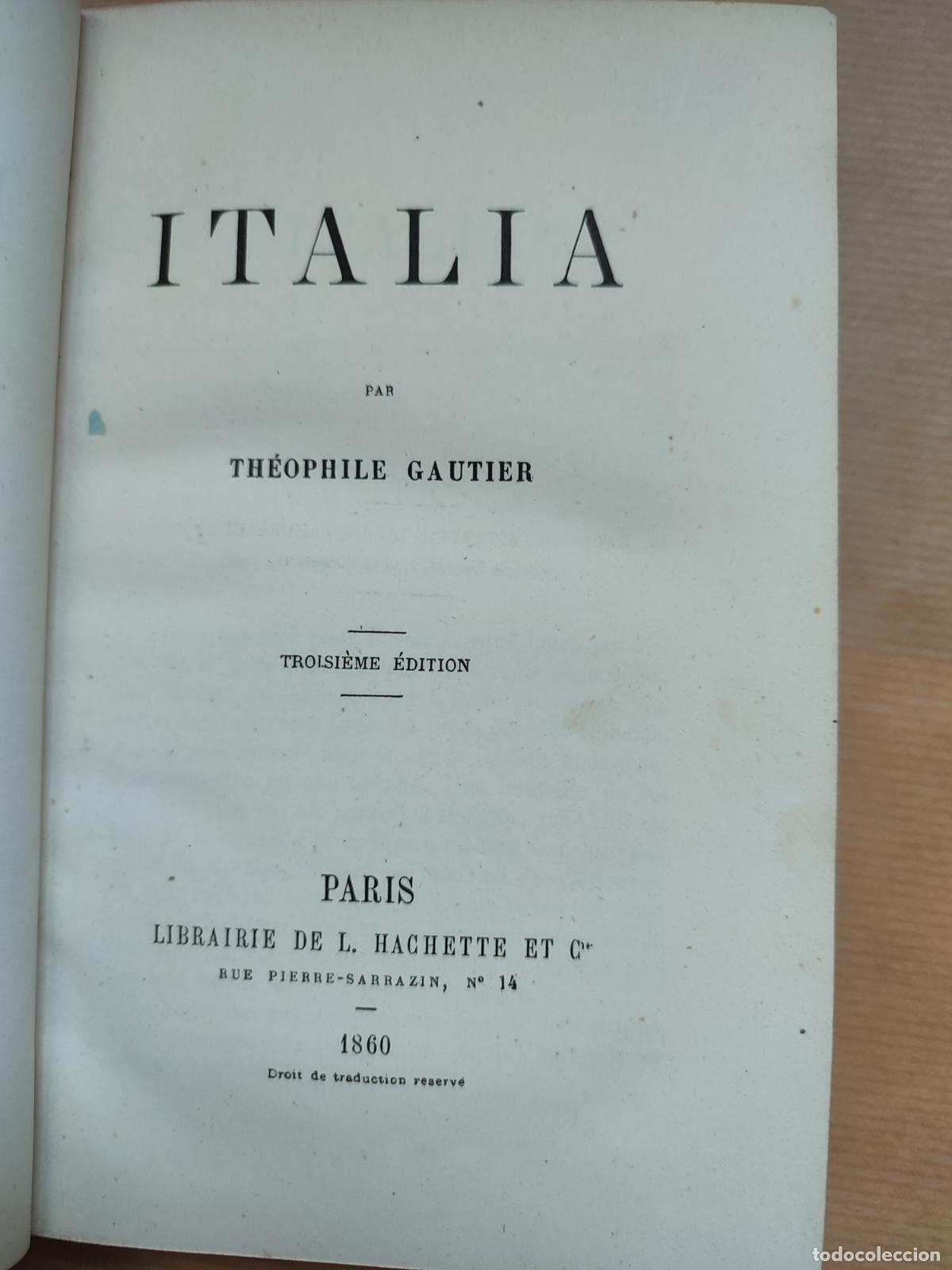 Libros: Italia. - GAUTIER Th&eacute;ophile - Foto 1