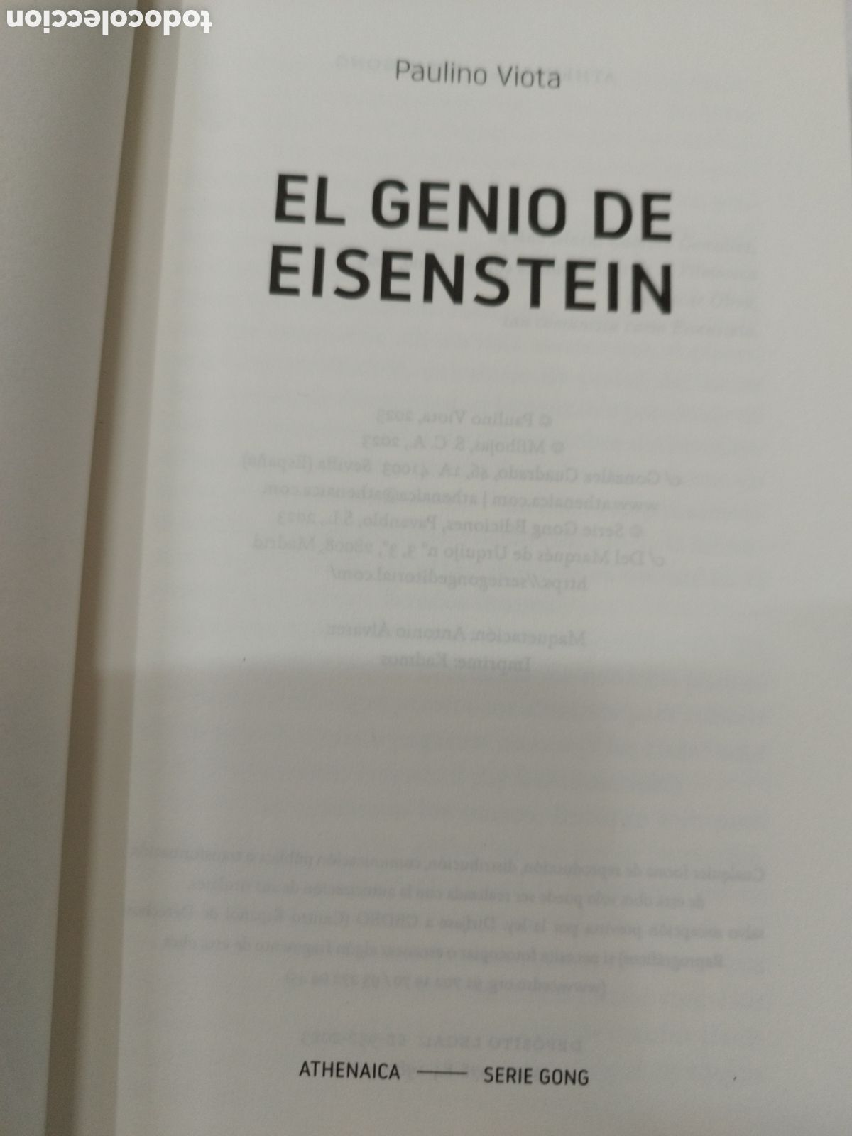 Libros: EL GENIO DE EISENSTEIN. Cine - VIOTA,Paulino - Foto 3