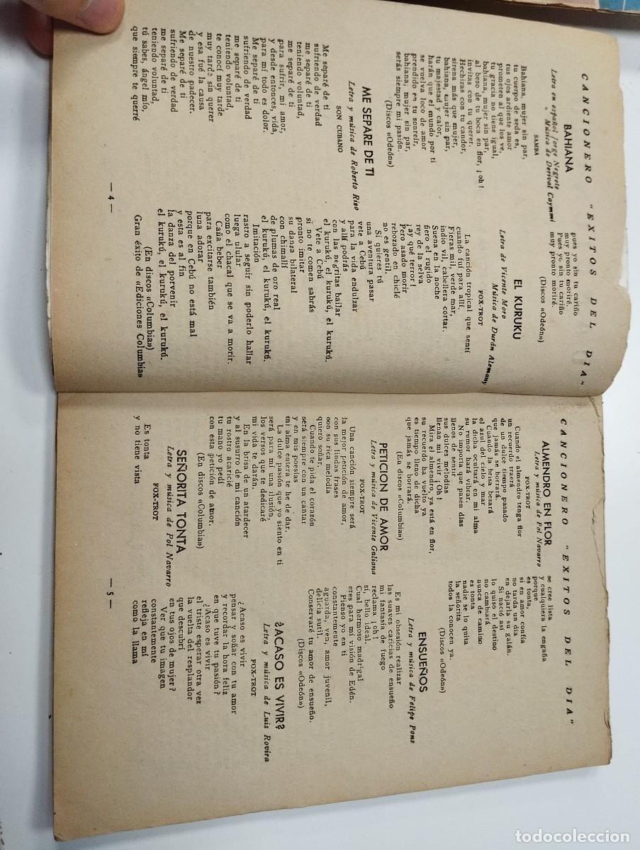 Libros: LIBRITO CANCIONERO EXITOS DEL DIA. EDICIONES BISTAGNE. - Foto 4