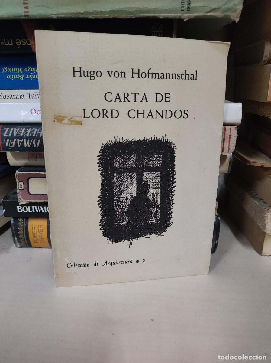 Libros: CARTA DE LORD CHANDOS - Hofmannsthal, Hugo von - Foto 1