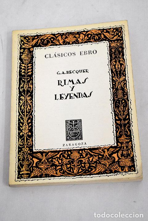 Libros: Rimas: y Leyendas: B&eacute;cquer, Gustavo Adolfo.- B&eacute;cquer, Gustavo Adolfo - Foto 1