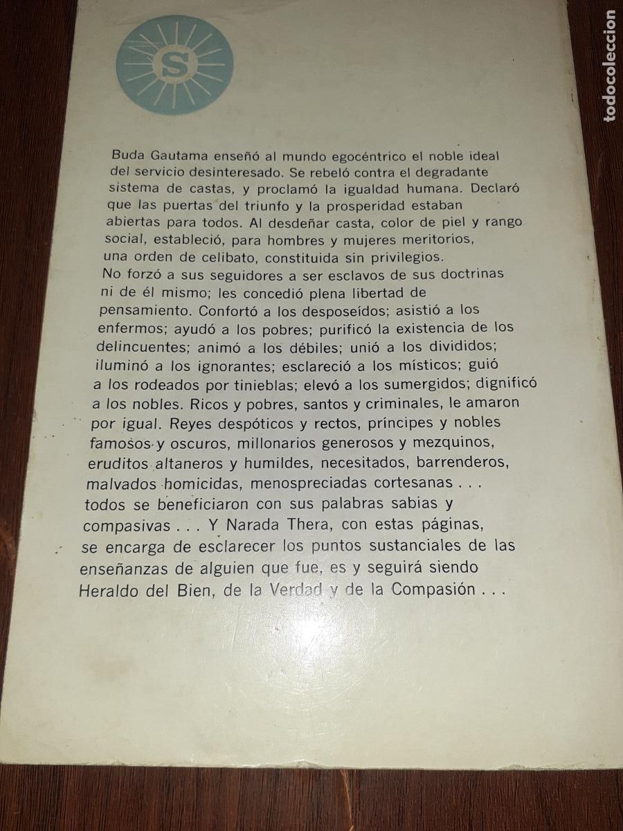 Libros: SINTESIS DEL BUDISMO � BUDISMO - NARADA THERA - Foto 2