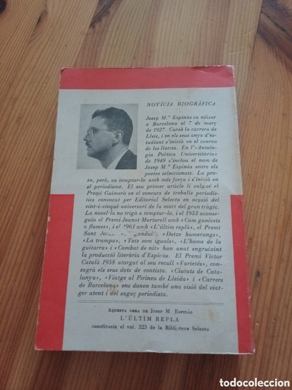 Libros: L&uacute;ltim repl&agrave; Josep Maria Espin&agrave;s - Foto 2
