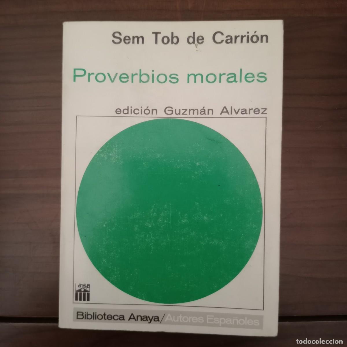 Libros: Proverbios morales. Tob de Carri&oacute;n, Sem - Tob de Carri&oacute;n, Sem - Foto 1