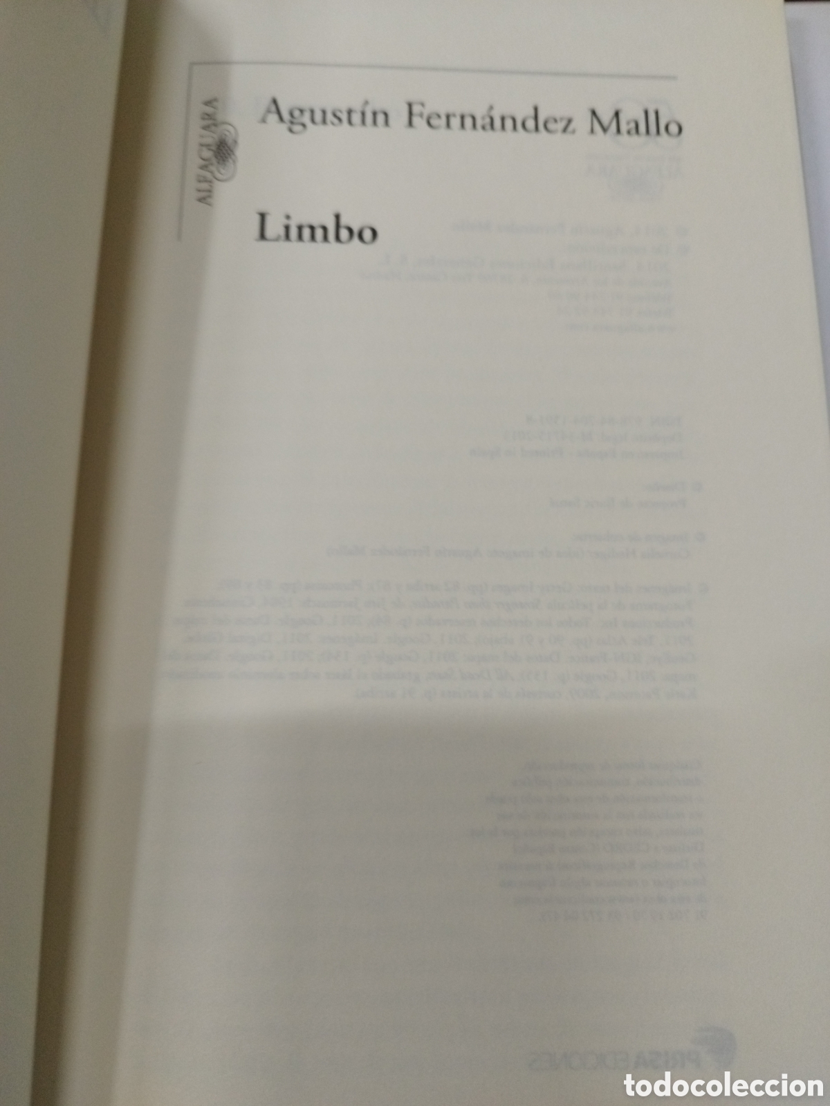 Libros: LIMBO - FERNANDEZ MALLO,Agust&iacute;n - Foto 4