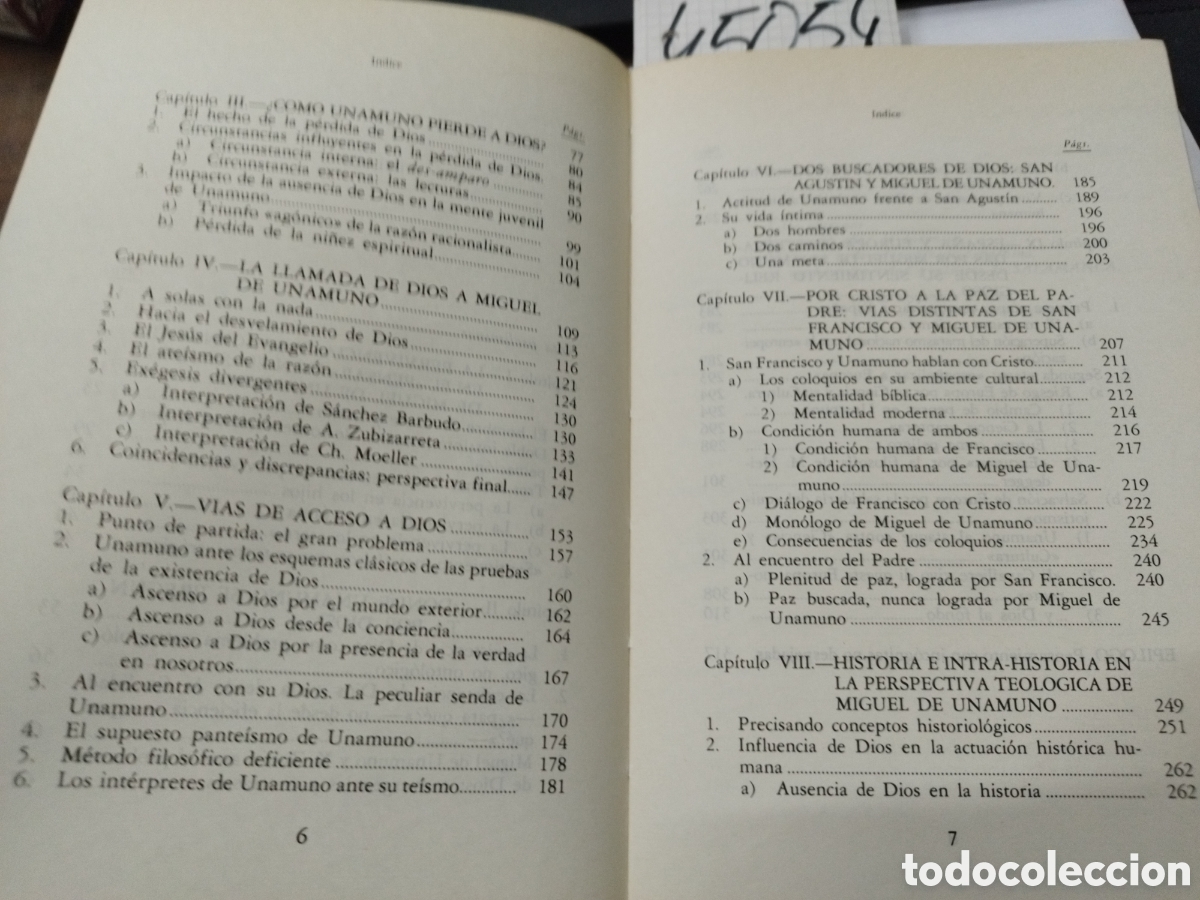 Libros: UNAMUNO Y DIOS. 1&ordf; Edici&oacute;n - RIVERA DE VENTOSA,Enrique - Foto 6