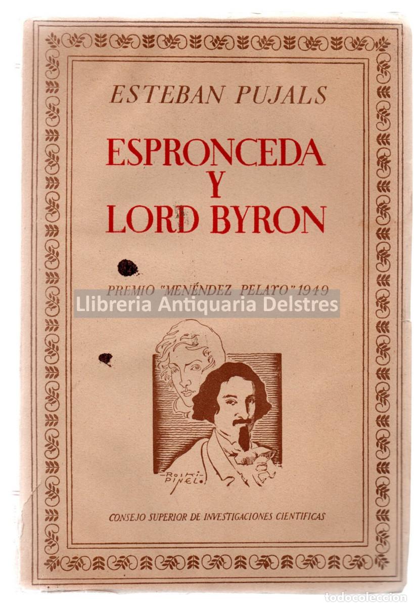 Libros: Pujals, Esteban. - Espronceda y Lord Byron. - Foto 1