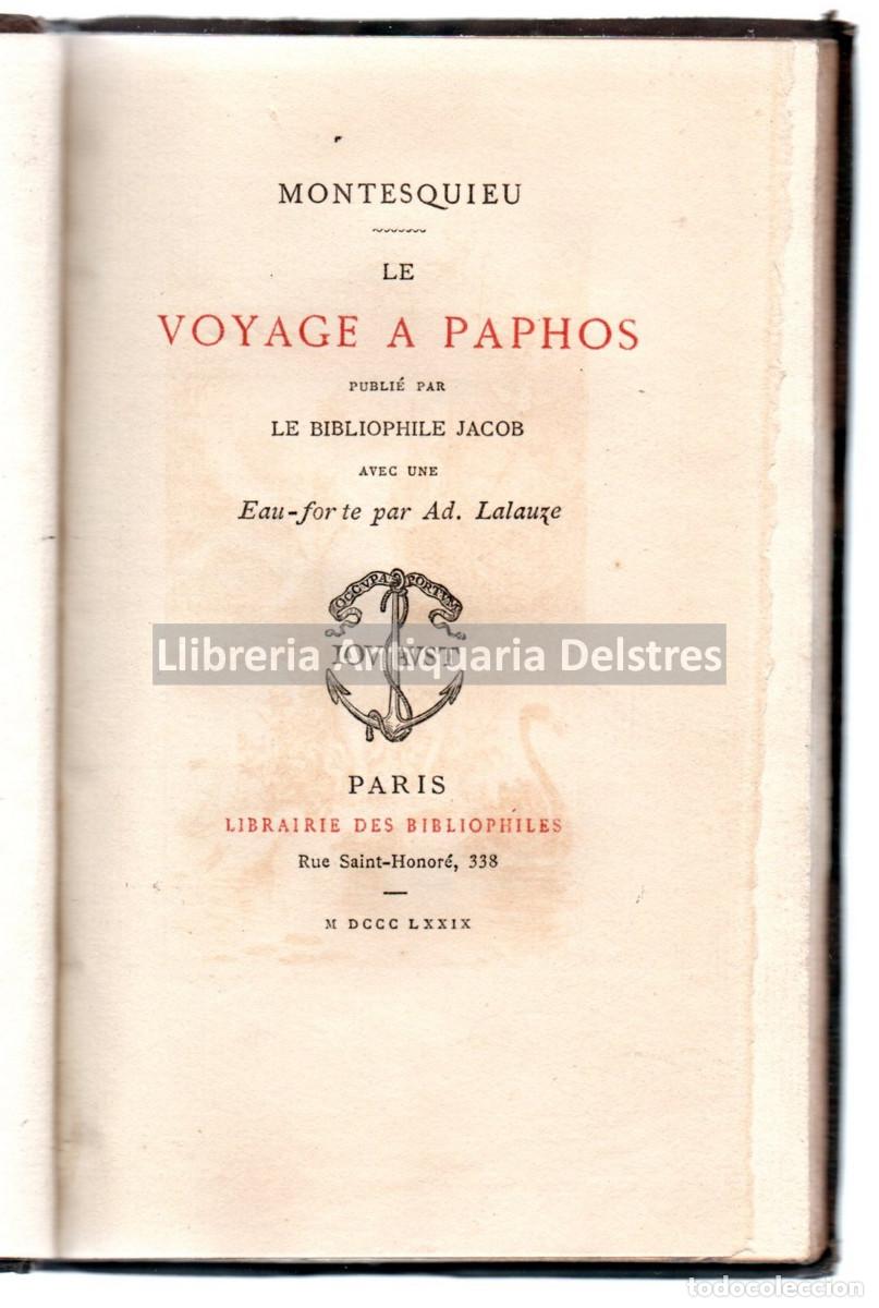 Libros: Montesquieu. - Le voyage a Paphos. - Foto 1