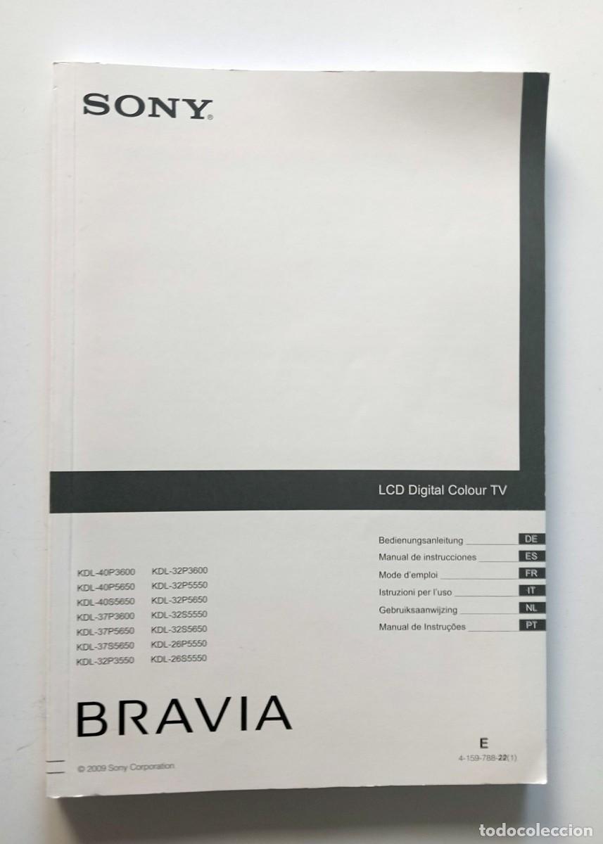 Libros: TELEVISION SONY BRAVIA KLD MANUAL DE INSTRUCCIONES - Foto 1