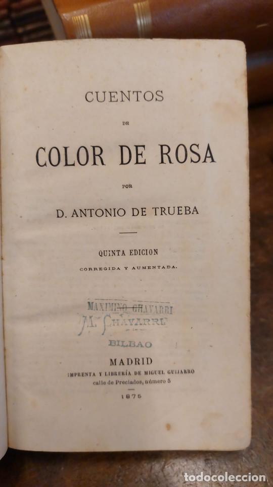 Libros: CUENTOS DE COLOR DE ROSA. 5&ordf; edici&oacute;n, corregida y aumentada. - TRUEBA, Antonio de. - Foto 2