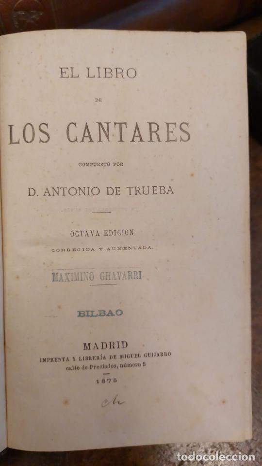 Libros: EL LIBRO DE LOS CANTARES. Octava edici&oacute;n, corregida y aumentada. - TRUEBA, Antonio de. - Foto 2