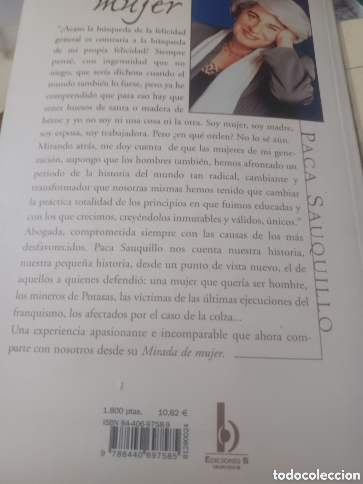 Libros: Barybook 167. Mirada De mujer Paca Sauquillo ediciones B - Foto 2