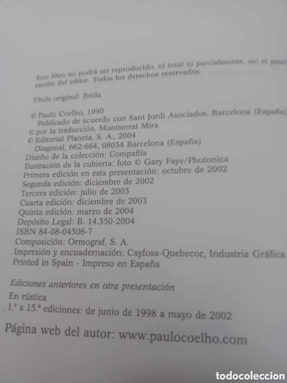 Libros: Barybook 167. Brida Paulo Coelho planeta - Foto 3