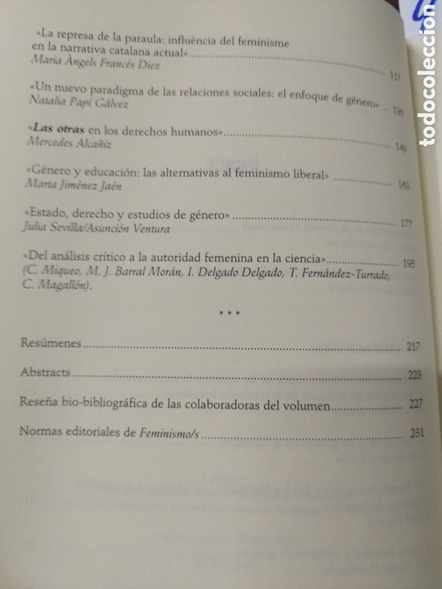 Libros: FEMINISMO Y MULTIDISCIPLINARIEDAD - ESTABLIER,Helena (Coord.) - Foto 6