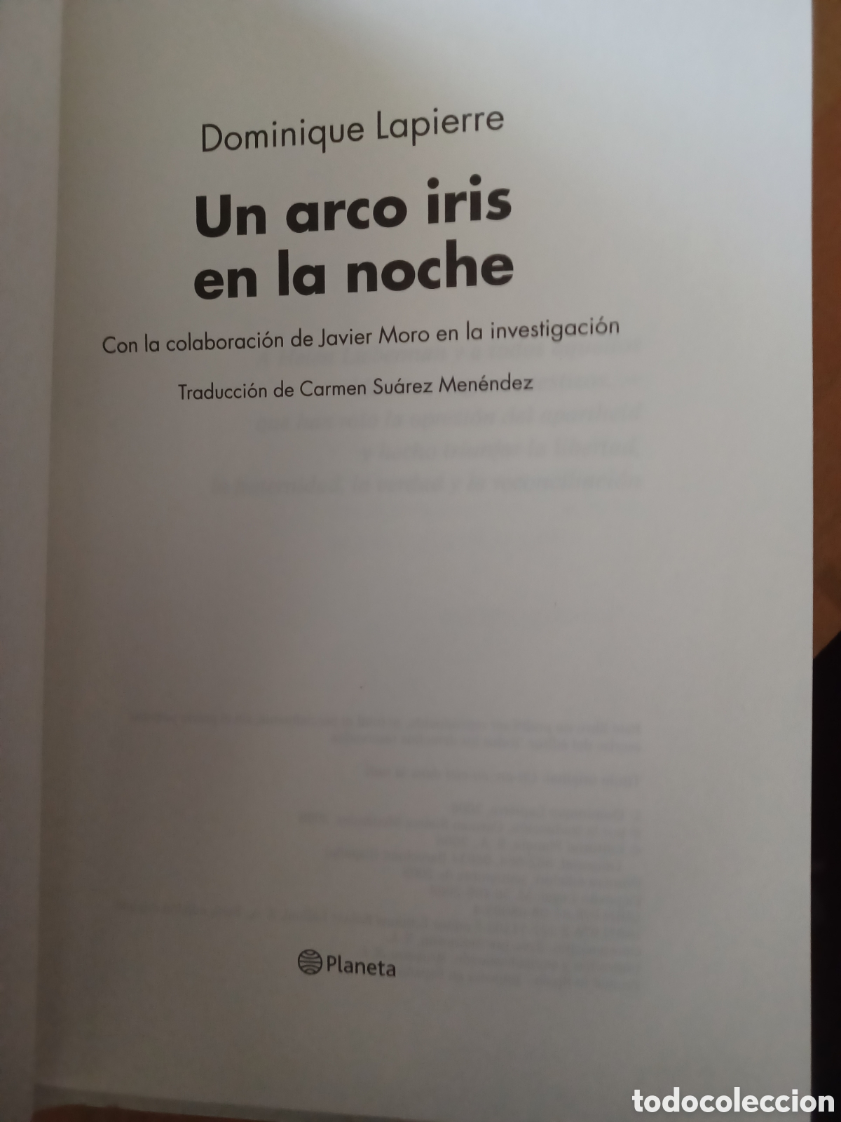 Libros: Barybook 182. Un arco&iacute;ris en la noche Dominique lapierre - Foto 4