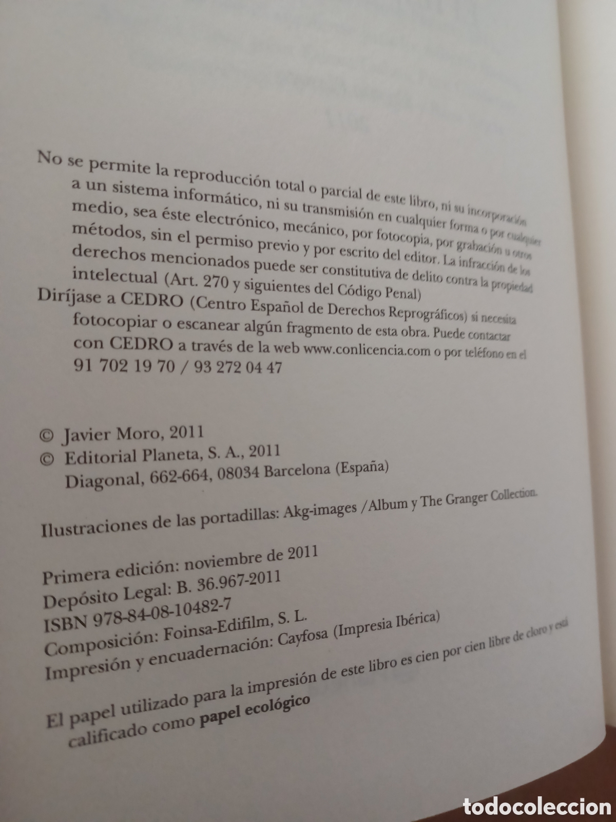 Libros: Barybook 182. El.Imperio eres t&uacute; Javier Moro Premio Planeta - Foto 5