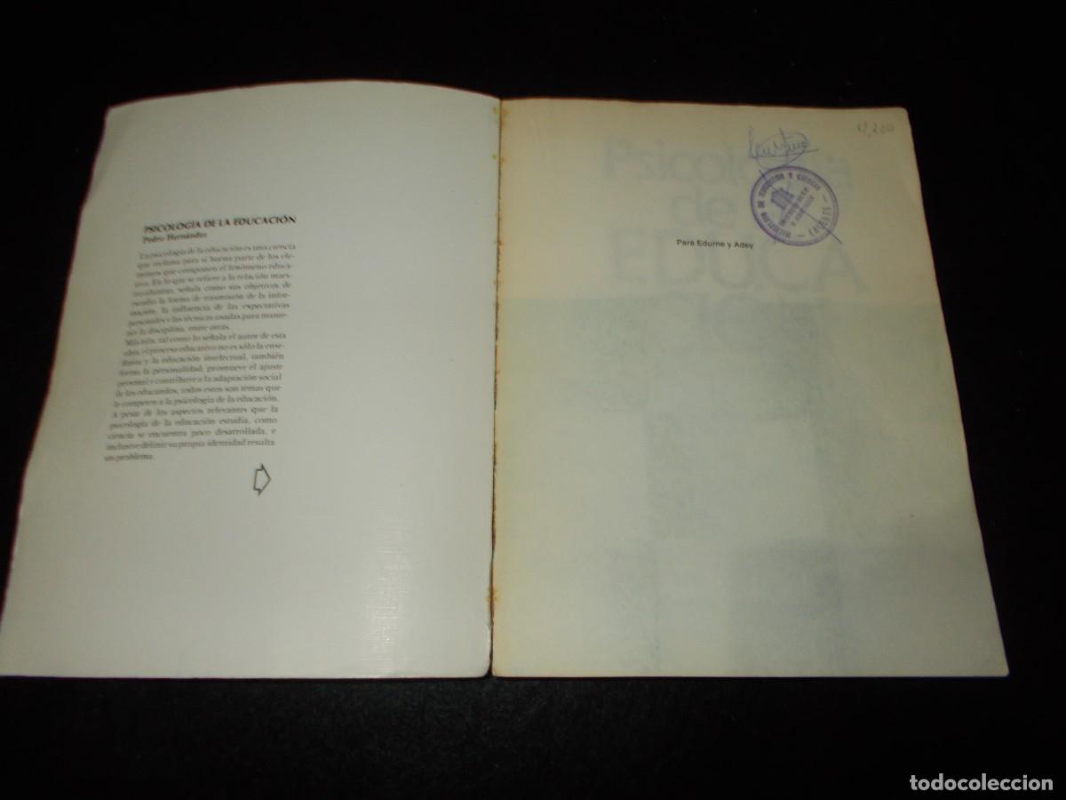 Libros: PSICOLOG&Iacute;A DE LA EDUCACI&Oacute;N. Trillas 1991. Libro - Foto 2