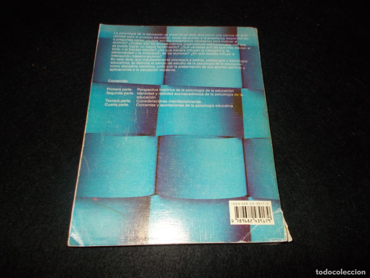 Libros: PSICOLOG&Iacute;A DE LA EDUCACI&Oacute;N. Trillas 1991. Libro - Foto 7