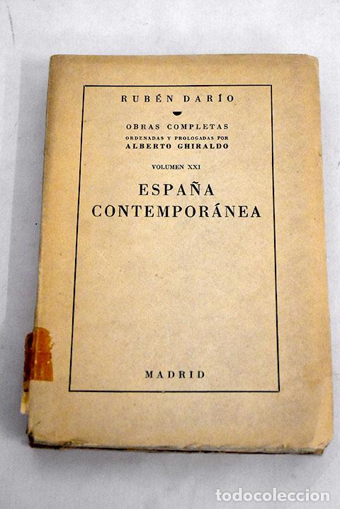 Libros: Espa&ntilde;a contempor&aacute;nea.- Dar&iacute;o, Rub&eacute;n - Foto 1