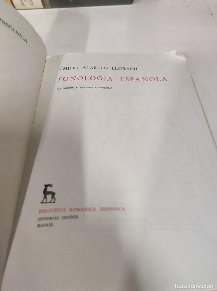 Libros: FONOLOGIA ESPA&Ntilde;OLA EMILIO ALARCOS LLORACH - Foto 1