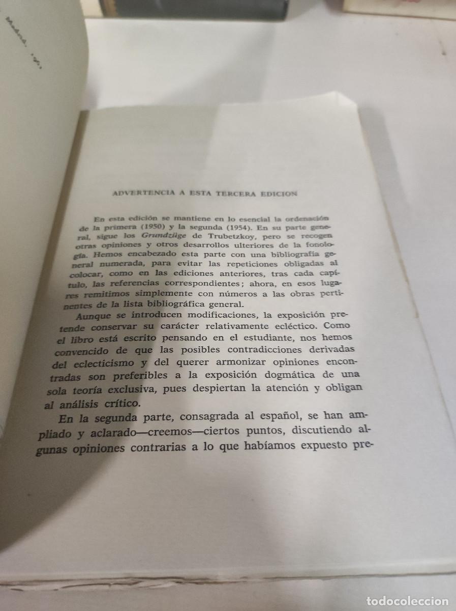 Libros: FONOLOGIA ESPA&Ntilde;OLA EMILIO ALARCOS LLORACH - Foto 3