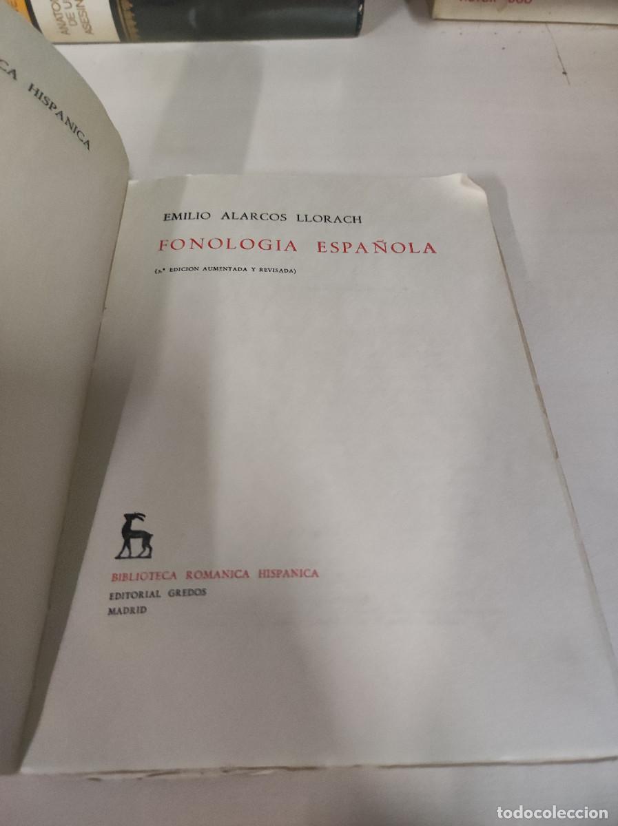 Libros: FONOLOGIA ESPA&Ntilde;OLA EMILIO ALARCOS LLORACH - Foto 6
