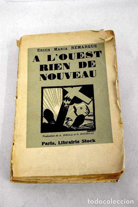 Libros: A l ouest rien de nouveau.- Remarque, Erich M&ordf; - Foto 1