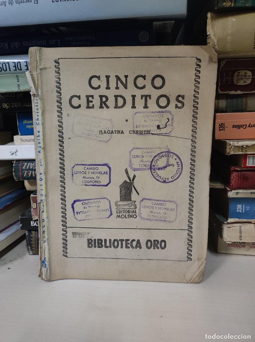 Libros: CINCO CERDITOS BIBLIOTECA ORO AGATHA CHRISTIE - Foto 1