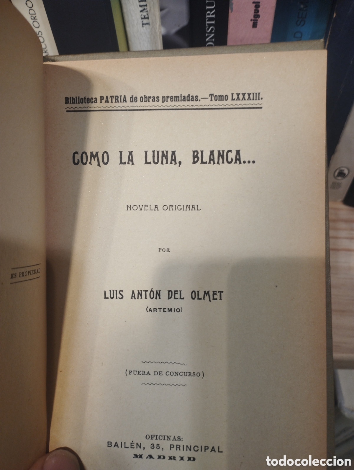 Libros: COMO LA LUNA, BLANCA ?......... - LUIS ANTON DEL OLMET - Foto 1