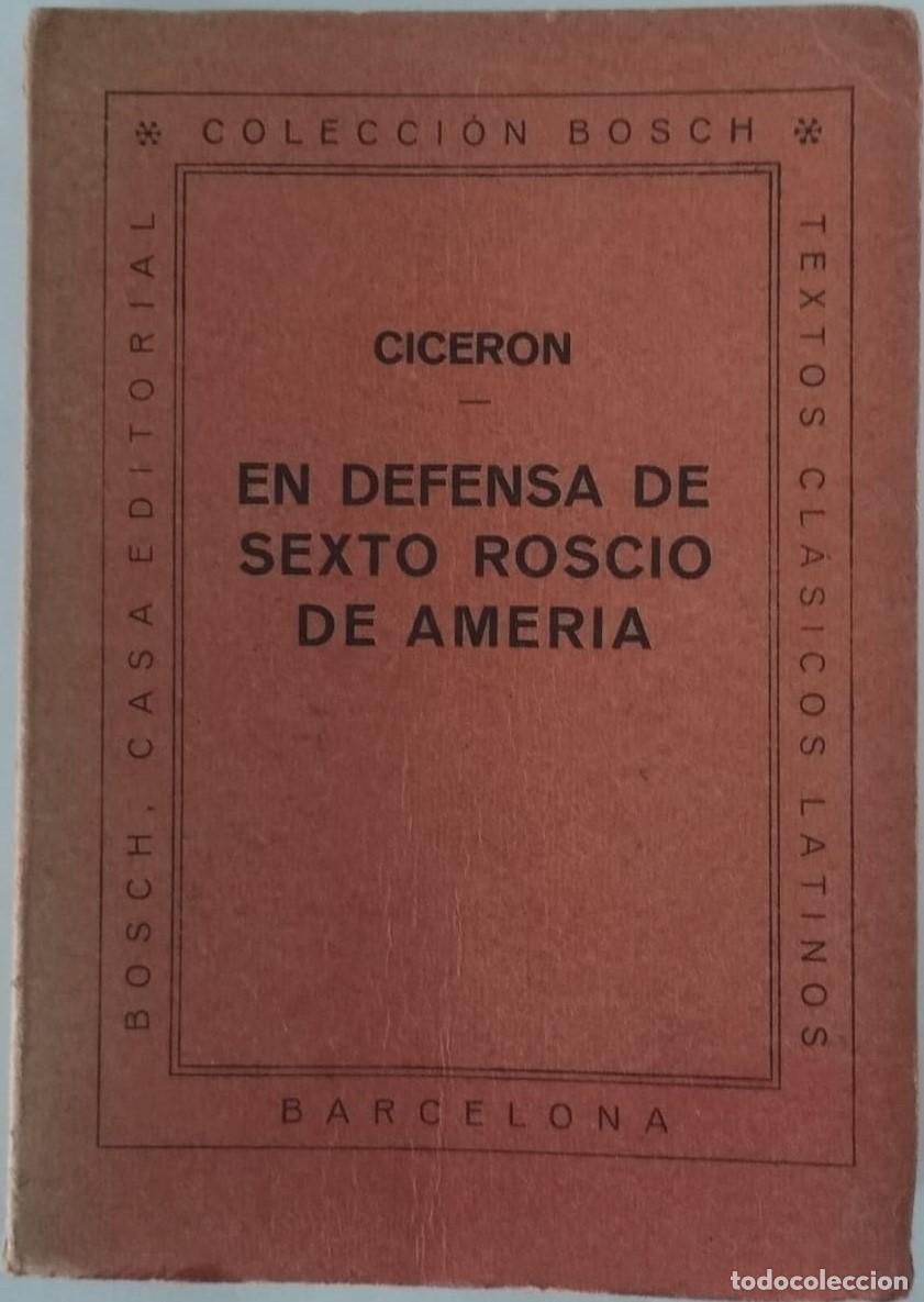 Libros: EN DEFENSA DE SEXTO ROSCIO DE AMERIA - CICER&Oacute;N - Foto 1