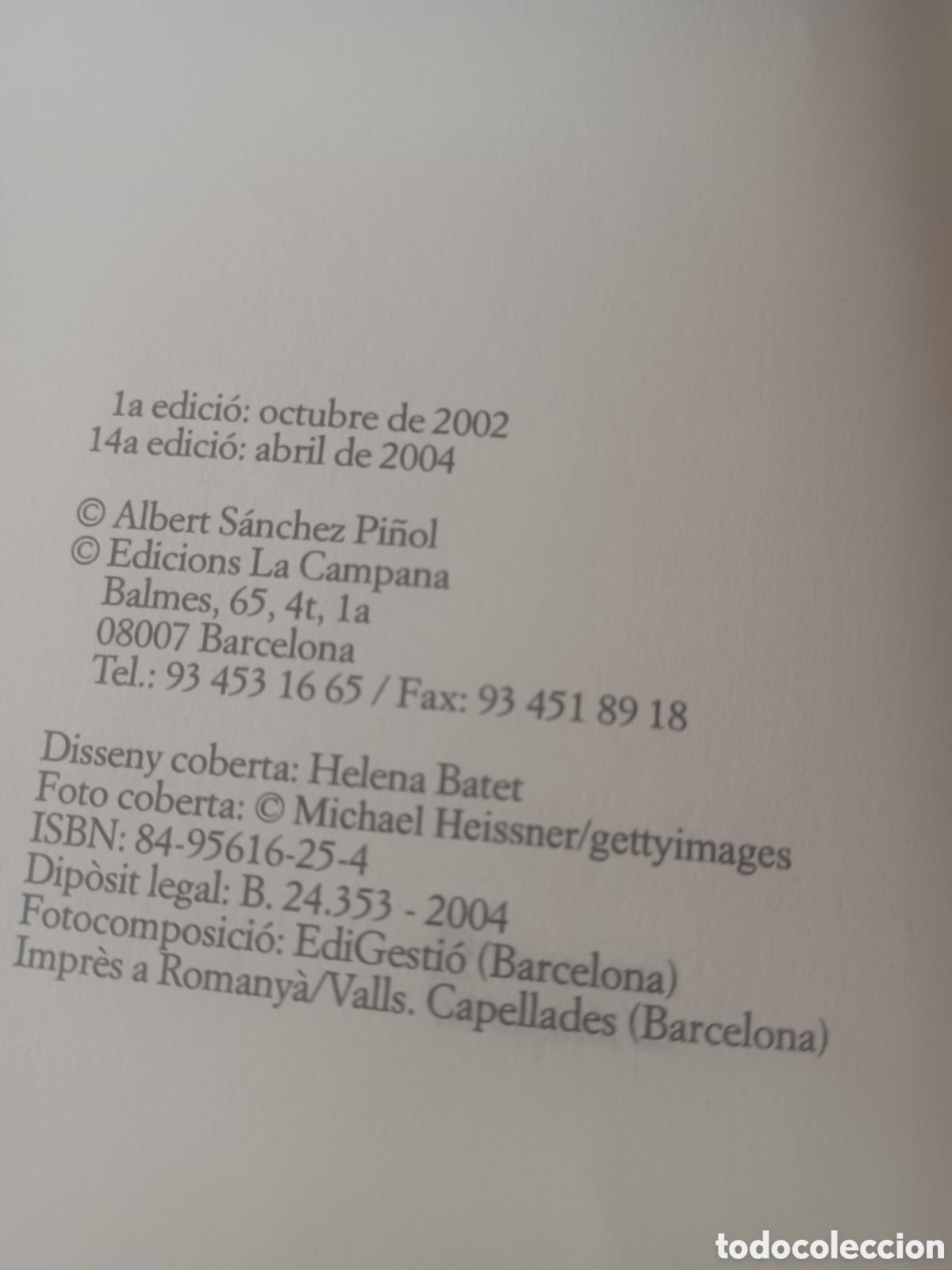 Libros: Barybook 284. La pell freda Albert S&aacute;nchez pi&ntilde;ol la campana - Foto 5