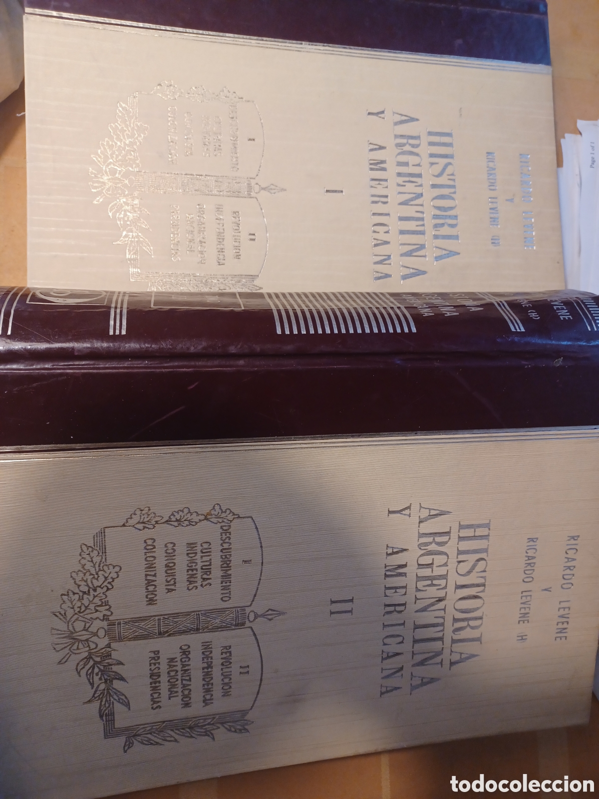 Livres: Barybook 287. Historia argentina y americana volumen I Y II Ricardo levemente omeba