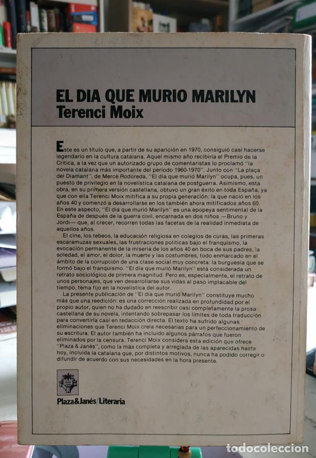 Libros: El d&iacute;a que muri&oacute; Marilyn - Moix, terenci - Foto 2