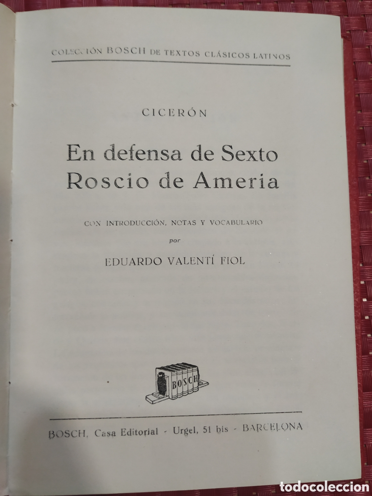 Libros: EN DEFENSA DE SEXTO ROSCIO DE AMERIA - Foto 3