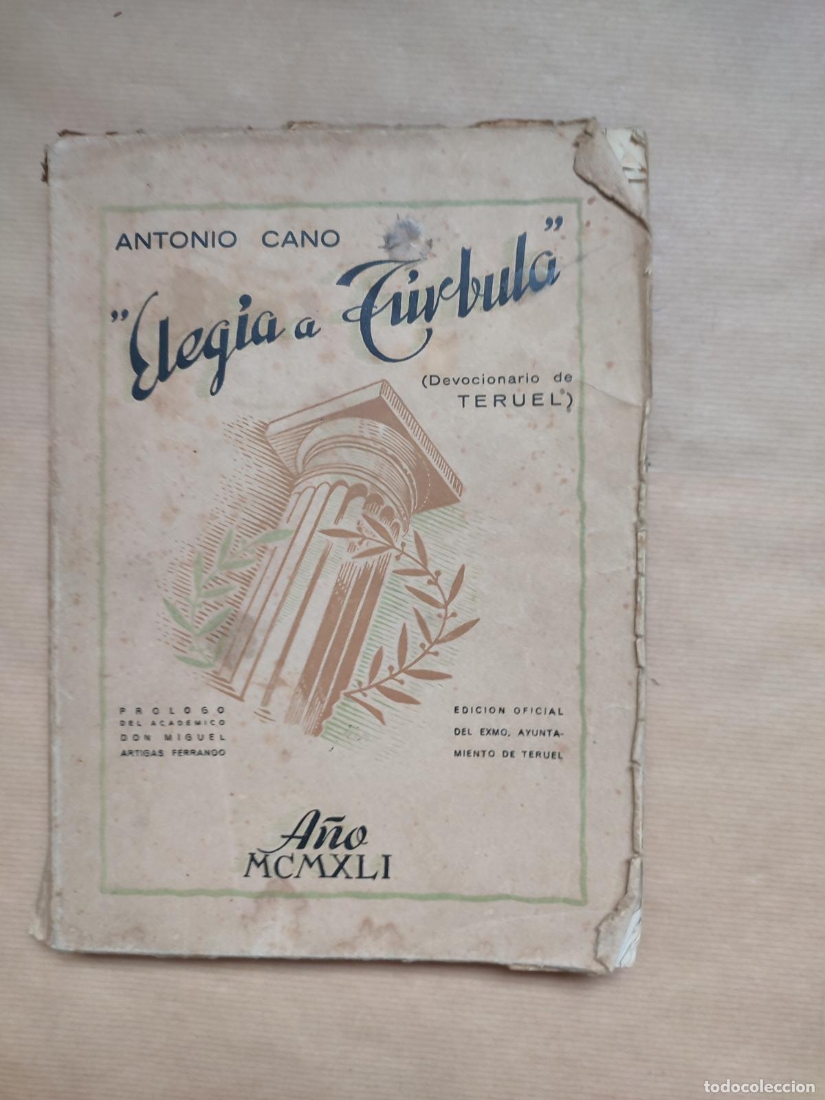 Libros: ELEG&Iacute;A A T&Uacute;RBULA. Devocionario de Teruel. - &rdquo;Cano, Antonio.&rdquo; - Foto 1