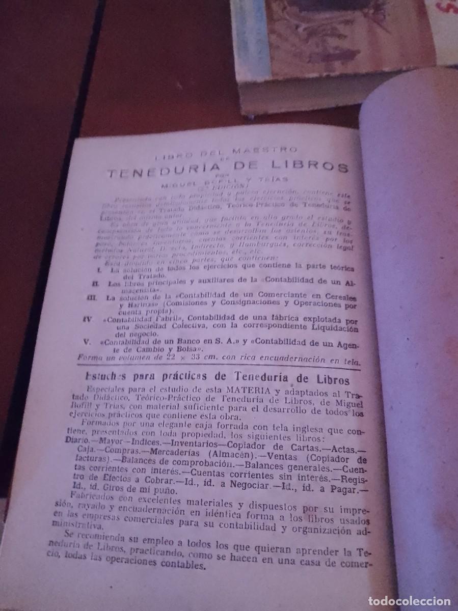 Libros: Tratado did&aacute;ctico te&oacute;rico pr&aacute;ctico de tenedur&iacute;a de libros,m.bofil y trias, - Foto 14