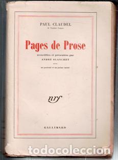 Libros: Pages de Prose, Paul Claudel - Foto 1
