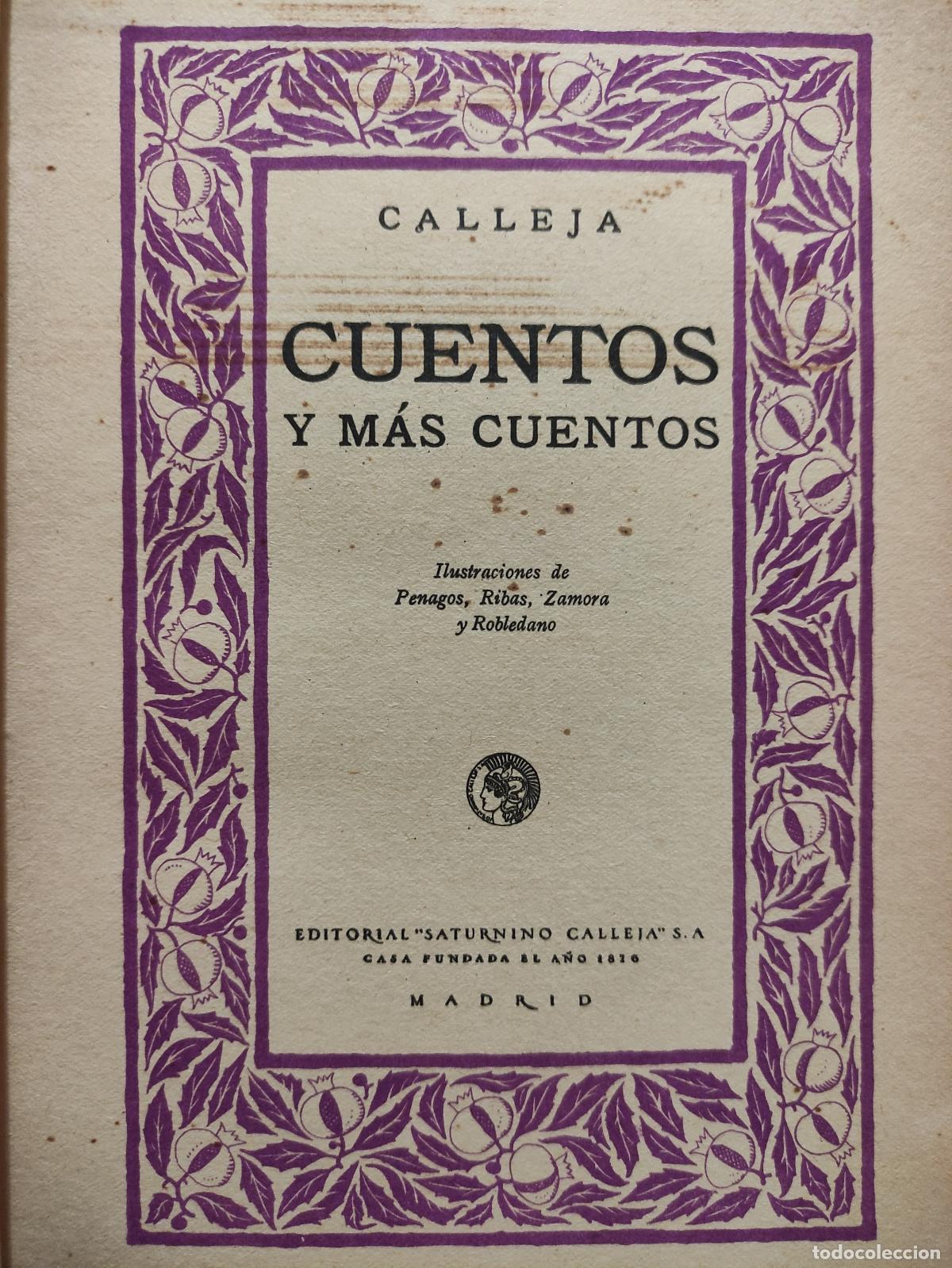 Libros: CUENTOS Y MAS CUENTOS - SATURNINO CALLEJA - Foto 3