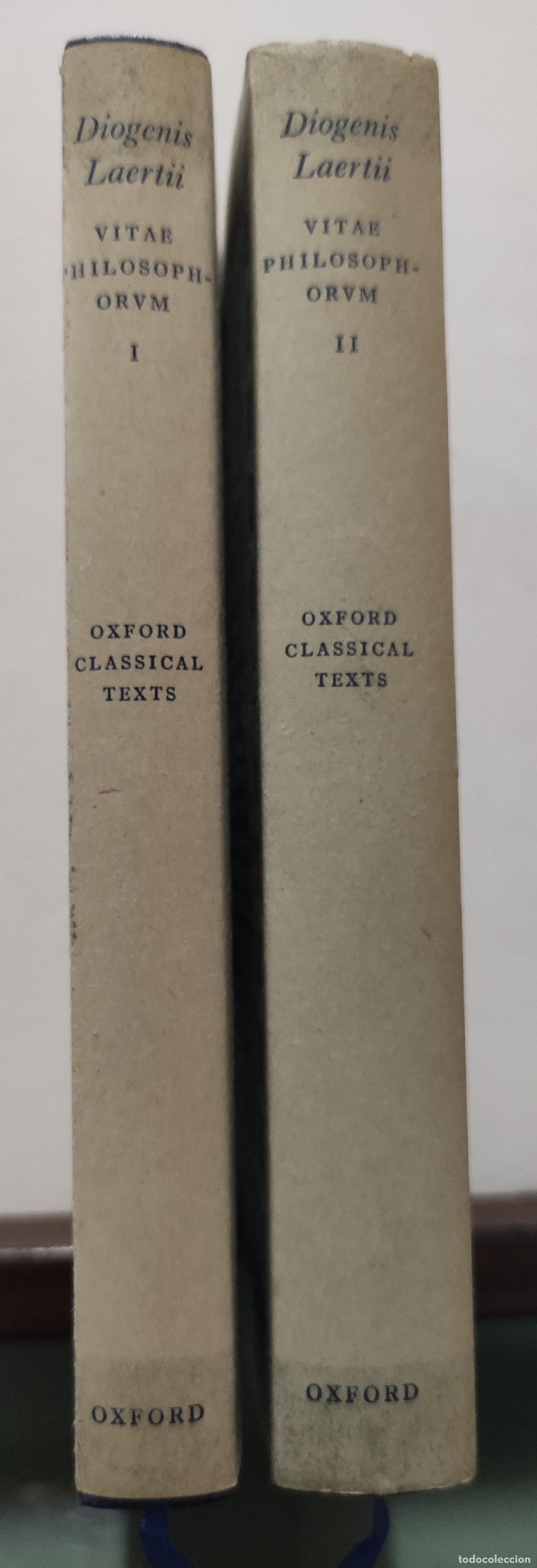 Libros: DIOGENIS LAERTII - VITAE PHILOSOPHORVM - 2 TOMOS - H. S. LONG