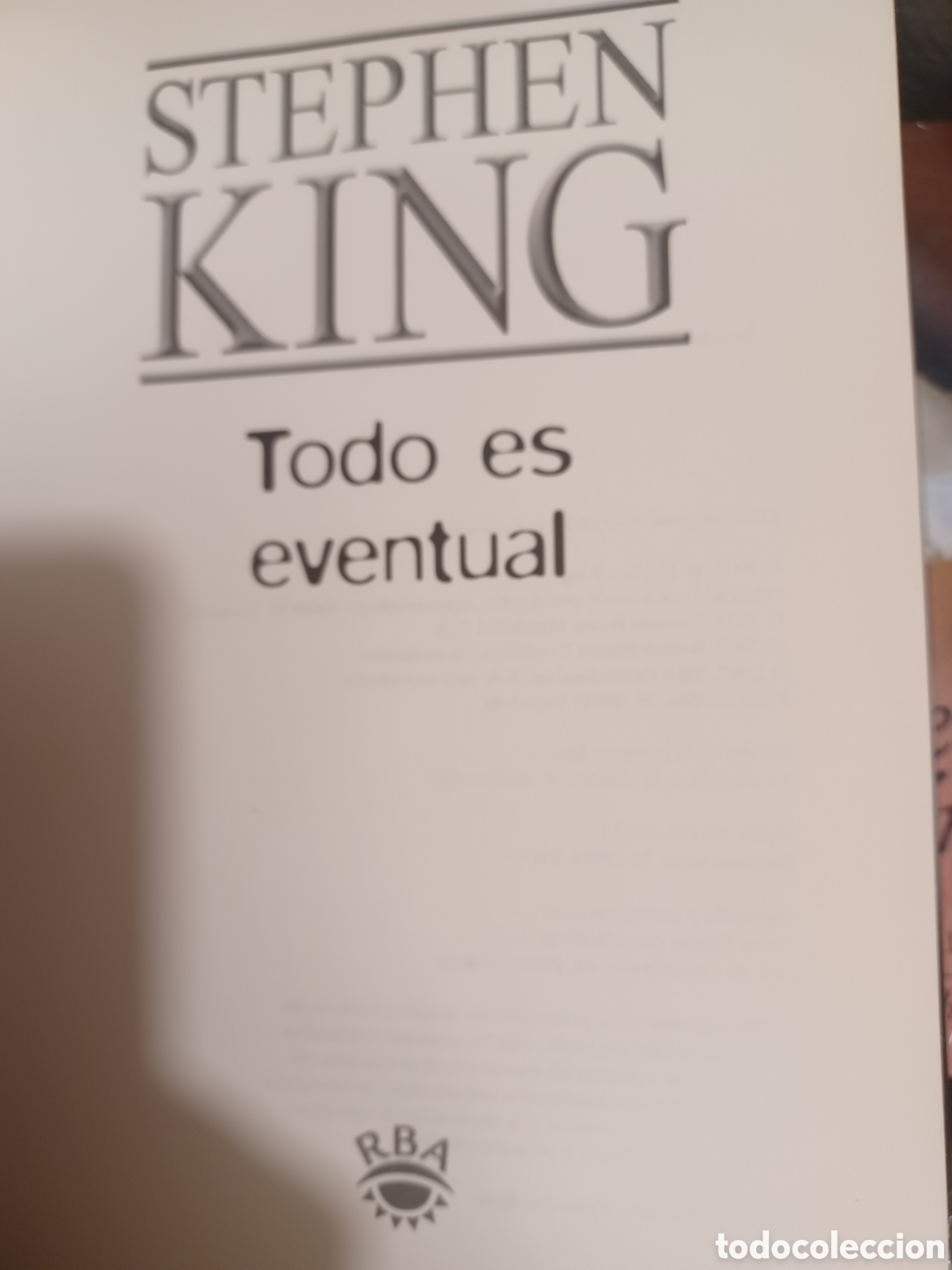 Libros: Barybook 197. Todo es Eventual Stephen King - Foto 3