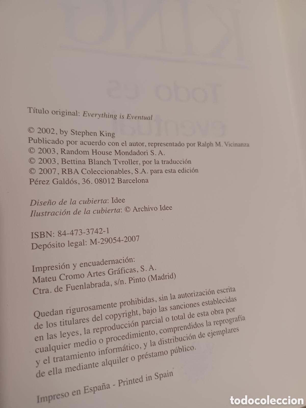 Libros: Barybook 197. Todo es Eventual Stephen King - Foto 4