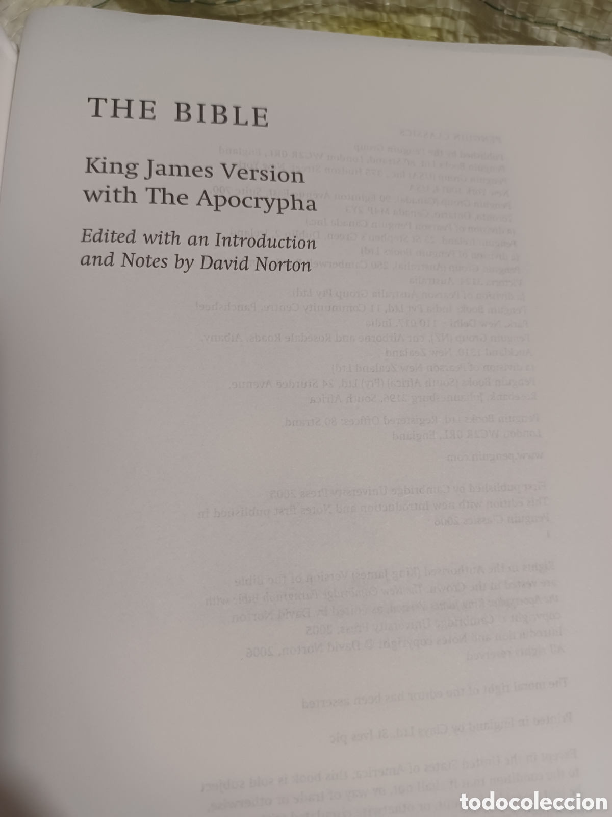 Libros: Barybook 197. The Bible King James versi&oacute;n with the apocrypha en ingles - Foto 2