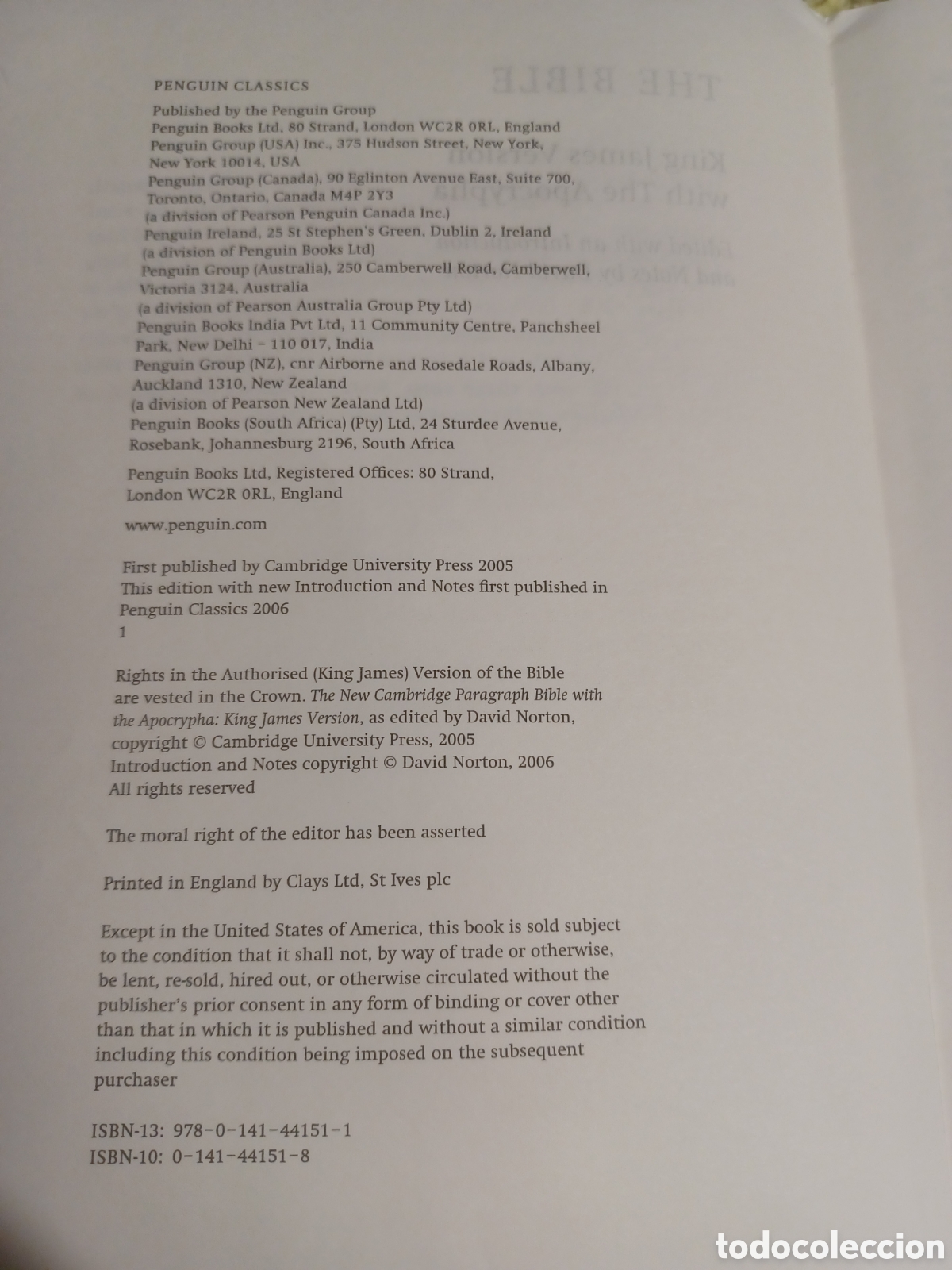 Libros: Barybook 197. The Bible King James versi&oacute;n with the apocrypha en ingles - Foto 3