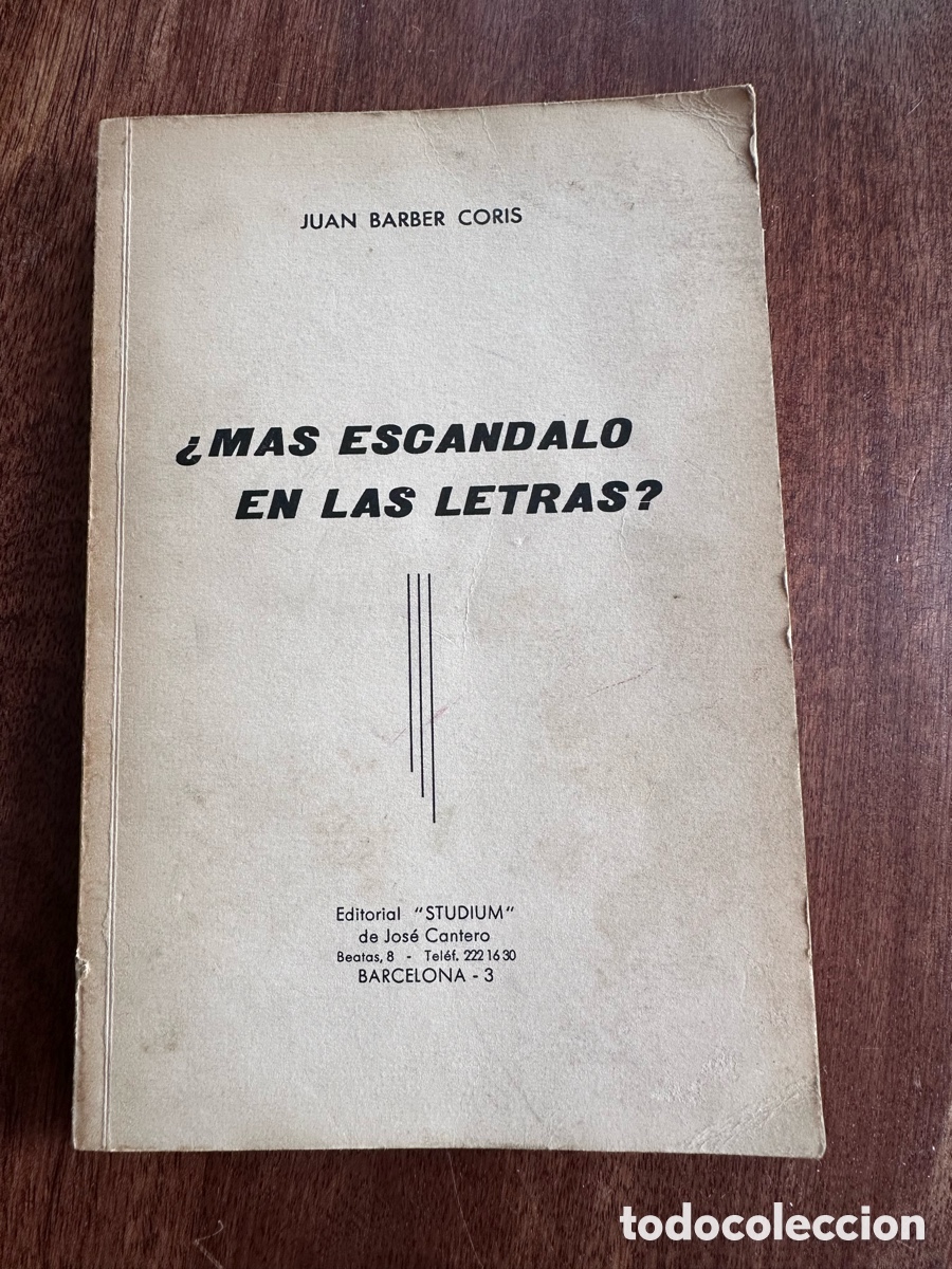 Libros: &iquest;M&aacute;s esc&aacute;ndalo en las letras? Juan Barber Coris - Foto 1