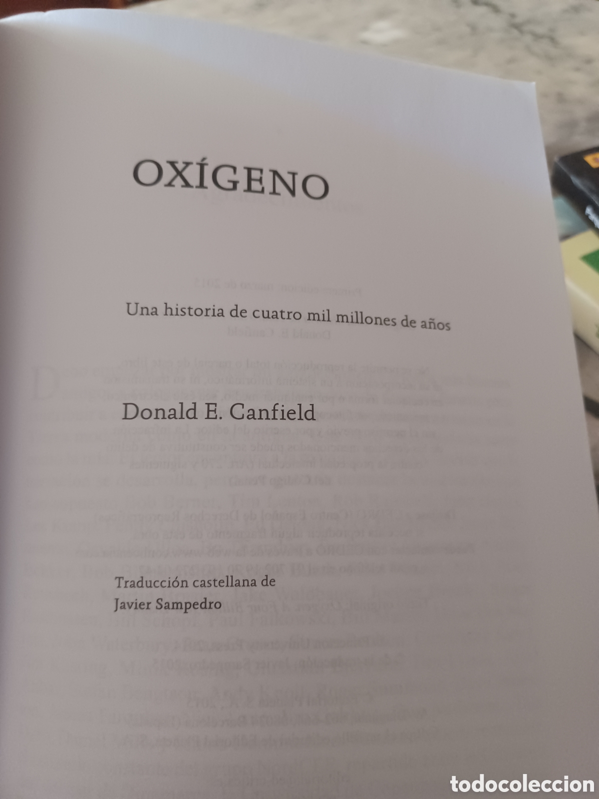 Libros: Barybook C4. Ox&iacute;geno Donald E.Canfield Cr&iacute;tica - Foto 4
