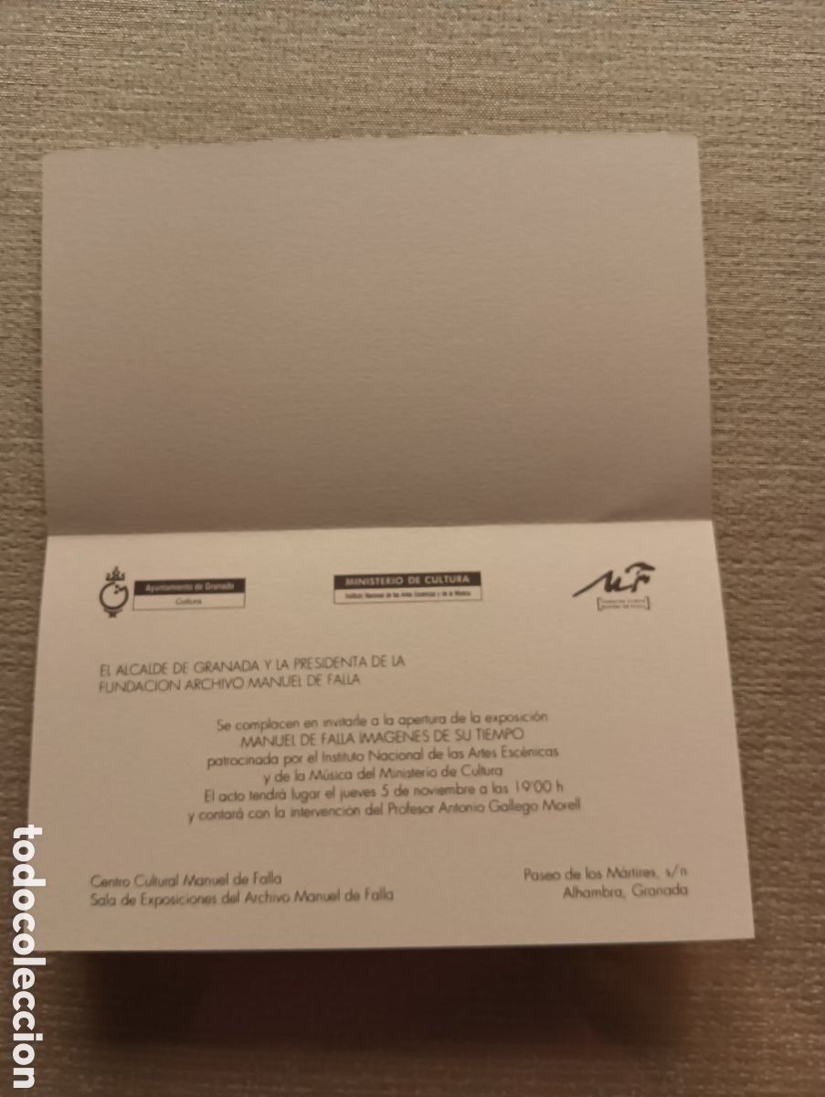 Libros: Manuel de Falla. Im&aacute;genes de su tiempo + invitaci&oacute;n - Foto 6