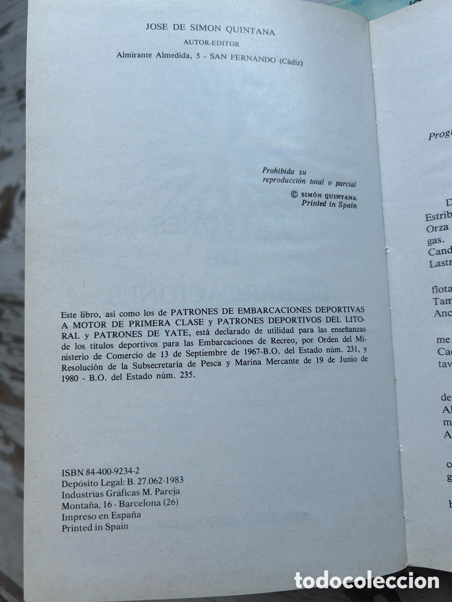 Libros: Patrones de embarcaciones deportivas - Jose de Simon Quinatana - Foto 2